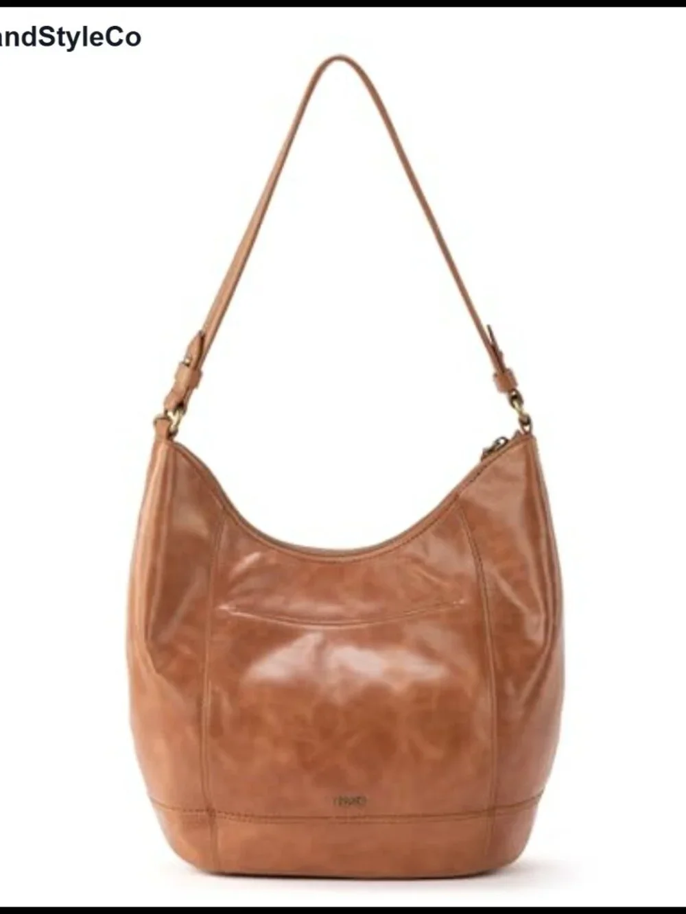 Large Leather Hobo Bag with Zip Pocket - Spacious Slouchy Shoulder Purse